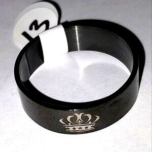 Stainless steel wide band hypoallergenic nickel free Men's ring sz 13